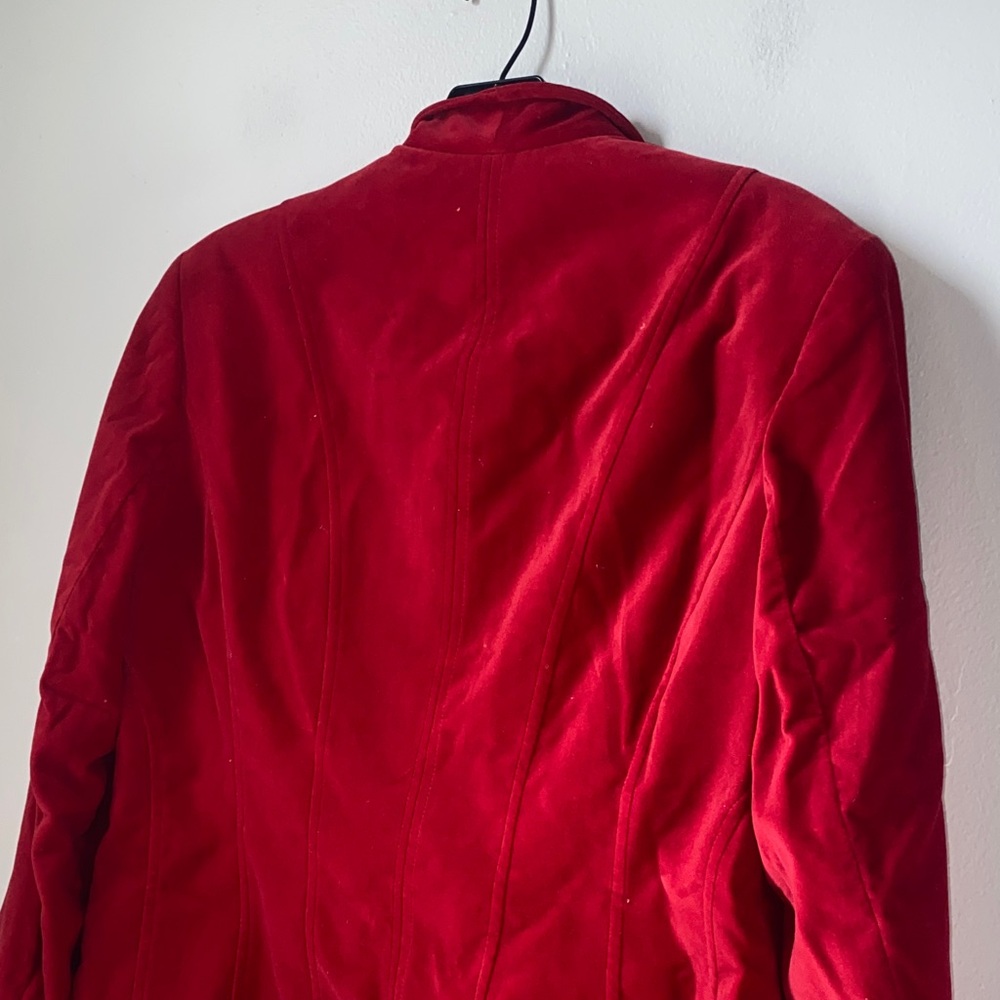 Jones New York Petites Women's Red Bomber Jacket - Picture 8 of 9